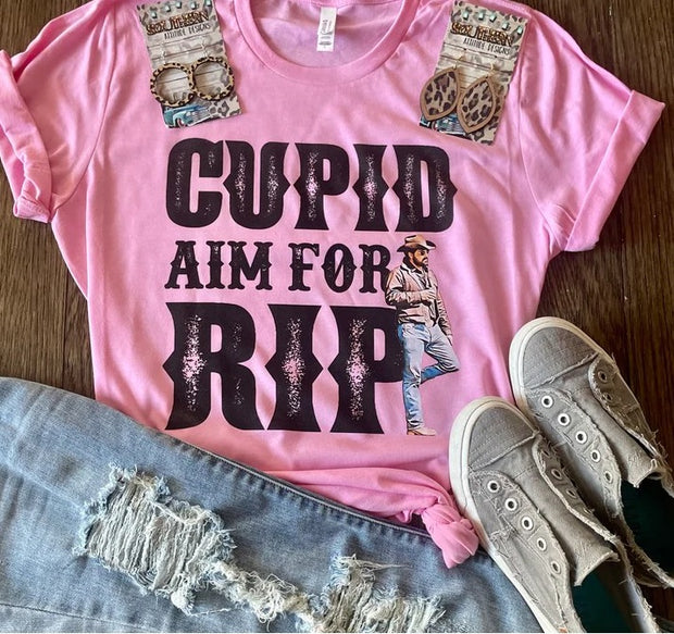 Valentines Day Graphic Tee - Cupid Aim for Rip